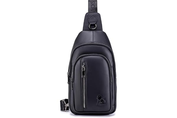 pundarika äkta läder handväskor och axelväskor, crossbody-väskor för män, slingväskor bröstväska, man väskor för män, läder axelväska sidoväska för män, justerbar axelrem