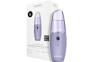 GESKE | SmartAppGuided™ Facial Hydration Refresher | 4 in 1 | Wasserzerstäuber | Gesichtsdampfer | Wasserspray | Face Mister | Gesichtsreinigungsgerät | Sprühnebler | Kosmetik | natürlicher Glow