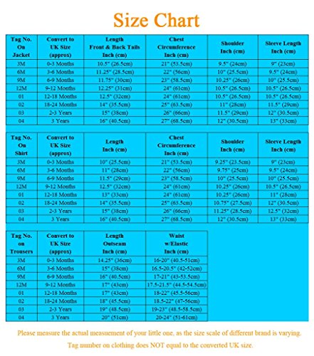 Lito Angels Baby Jungen 5 Stück set Formale Tuxedo Anzug Taufe Taufanzug Gr. 18-24 Monate Weiß - 7