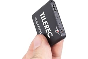 ATTODIGIT@L 64GB Mini Grabadora Activada por Voz -1140 Horas Capacidad - Registrador de Pequeñas Dimensiones con 24 Horas Duración de la Batería - TileRec de Atto Digital