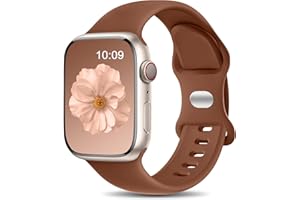 Charlam Kompatibel mit Apple Watch Armband 40mm 41mm 38mm 42mm (Series 10 11) für Damen Herren, Sport Silikon Armbänder für iWatch SE Series 11 10 9 8 7 6 5 4 3 2 1 SE 3, Braun