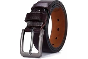 HYCOPROT Pasek Męski SkórzanyKlasyczne Akcesoria Jeans Pasek 38mm Szerokość Rozmiar Dostosowany Garnituru Odzież Męska Skórzany