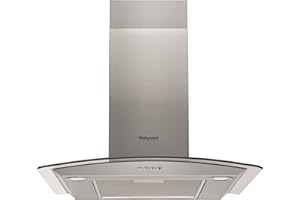 Hotpoint 70cm Curved Glass Cooker Hood - Stainless Steel