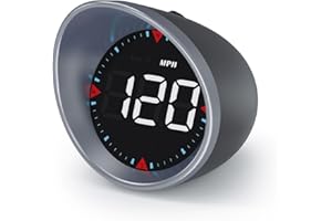 AMHVMU G5 Car Speedometer,GPS Speedometer MPH,HUD Head Up Display Compass,Speed Warning,Km/h,MPH,Large Font,White Font,USB Connection,Plug and Play,Suitable for All Vehicles