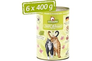 GranataPet DeliCatessen bażant & królik, mokra karma dla kotów bez dodatku cukru, bezzbożowa karma dla smakoszy, 6 x 400 g