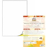 Double Dragon 50 Sheets A4 Matte White Self Adhesive Paper, Customizable Universal Labels for Inkjet and Laser Printing, Fast