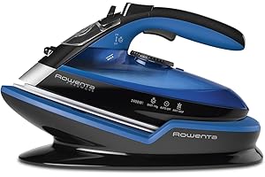 Rowenta Freemove Fer à repasser sans fil, Puissance 2400 W, Débit de vapeur continu de 27 g/min, Pression de vapeur de 115 g/min, Technologie sans fil DE5010D1