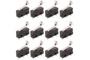 CESFONJER 12 pcs T125 Charnière Type De Levier Miniature Micro Switch SPDT Snap Action Commutateur Snap Action pour Arduino