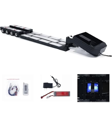 Kit Système Son Et Lumière LED Pour Camion RC 1/14 - 4 Sons De Moteur, Groupe De Phares, Pour Benne Et Véhicules Chantier - 4