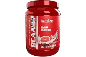 Activlab Bcaa Xtra Instant 500g Jar | Workout Powder | Recovery Supplements | Branched Chain Amino Acids with Glutamine | Nutrition Power - Grapefruit Flavour
