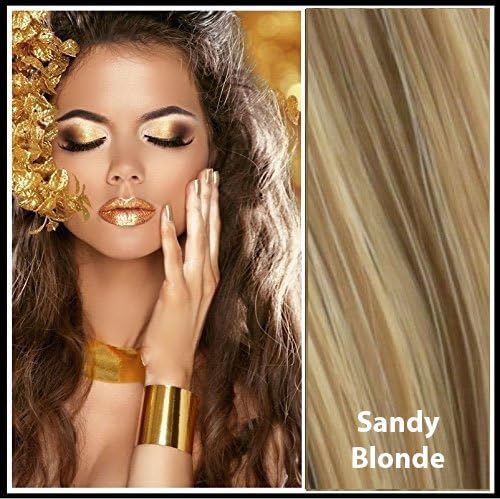 Athenia® 22'' inch Clip in Futura Hair Extensions - Six Piece Full Head set - ** 150 GRAMS of hair per pack ** - Heat Style up to a Massive 200 Degrees - Superior Salon Quality – Natural Look & Feel - Colour #Sandy Blonde
