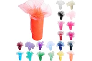 Time to Sparkle 6 Inchs x 25yards/75FT Tulle Roll Spool Tutu Party Birthday Wraping Crafts Bridal Bow Skirt Wedding Decor, Burnt Orange
