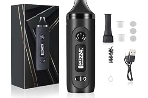 KinZon Vaporisateur Gemini pour herbe sèche, affichage OLED et contrôle de la température, chauffage rapide en 30s (Noir)