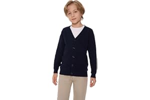 SMILING PINKER Cardigan Gilet Garçon Manches Longues V Cou Pulls en Tricoté Enfant