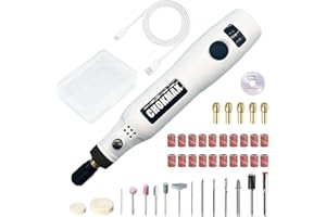 CHOKMAX Mini Multifunktionswerkzeug, 3.7 V Li-Ion Mini-Drehwerkzeug-Set mit 3 variabler Geschwindigkeit, 42-teiliges Zubehör-Set, elektrische Drehschleifmaschine zum Polieren, Reinigen und Gravieren