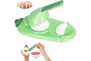 ZITUZY 2 en 1 Molde para Bolas de Masa, Maker Dumpling, Waldspring Maquina Empanadillas, para Raviolis de Bola de Masa (Verde)