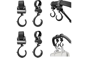 HALF FOREST 4 Piezas Ganchos Para Cochecito Ganchos Carro Bebe Material Abs, Multifuncional, Universal, Adecuado Para Cochecitos, Carritos De Compra, Coches, Bicicletas.