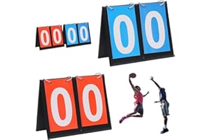 Helweet Tableau de Score Sportif, Tableau de Bord Portable Score, Sports Tableau D'affichage, 2 Pièces Tableaux Scores, pour Les Compétitions de Basket-Ball, Football et de Baseball, 2 Chiffres