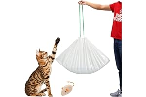 KropBom 24 Cat Litter Tray Liners, 91 x 40cm Large Extra Durable Kitty Litter Tray Bags Drawstring Heavy Duty Liner Bags for Pet Cat Litter Box Pan