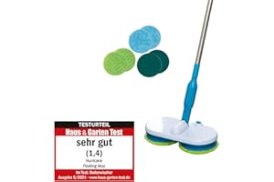 MEDIASHOP Hurricane Floating Mop elektrischer Bodenwischer – Akku Wischer zum mühelosen Wischen, Schrubben und Polieren - Bodenreiniger