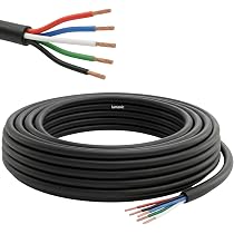 Lumonic LED-Steuerleitung 5x 0,34mm² – 10 M, Schwarz, Geschirmt, LiYY – Für RGBW-Streifen