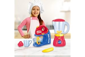 koolbitz 2 in 1 Kids Pretend Play Kitchen Set Working Juicer Blender and Mixer Kitchen Accessories, House Hold Appliance, Realistic Action Light and Sound, Cooking & Food Toy, Best Gift for Children