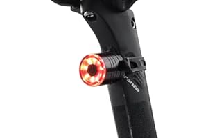 BARAC Luz Trasera para Ciclismo Bici Bicicleta, Bike Tail Light Trasero, Tipo de Batería Inteligente, Lámpara 9 Led de Advertencia Seguridad con Correa