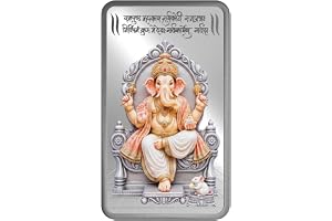 MMTC-PAMP (999.9+) Purest 50 g Lord Ganesha Silver Bar | Silver
