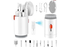TOUNEE 20 in 1 Kit Pulizia Penna Pulisci Auricolari - Soft Keyboard Cleaner Brush Multifunzione Polvere Spazzola Estrattore per Tastiera Pulizia, Bianco