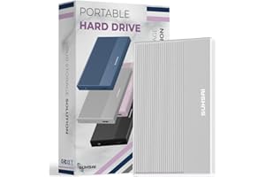 SUHSAI Disco Duro Externo de 320 GB Copia de Seguridad de Datos HDD - Expansión de Memoria de 2,5" Disco Duro portátil USB 3.0 Compatible con Mac, Escritorio, PC, PS4, PS5 (Plateado)