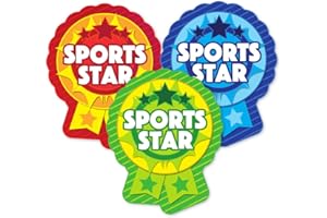 SuperStickers 'Sports Star' Rosette Stickers, 35 x 45mm (60 Stickers)