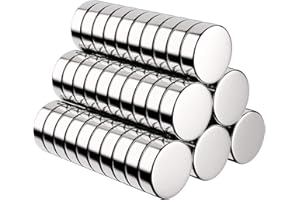 BUSATIA 60PCS, Aimant Ultra Puissant pour Frigo10x3mm, Petits, Ronds pour Réfrigérateur, Plaque Magnétique, Porte, Tableau Noir, Carte - Boîte de Rangement Gratuite Incluse-10X3m
