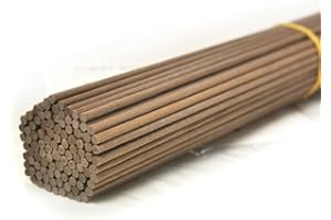OUGUAL 100 Piezas Varillas difusoras de Fibra, Varillas difusoras de Aceite Esencial de habitación para Fragancia de Aroma (marrón, 25cm*3mm)
