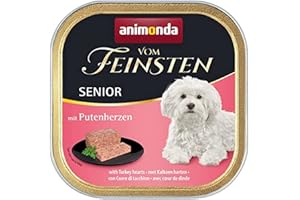 ANIMONDA VOM FEINSTEN Nourriture pour chien Vom Feinsten Senior d’animonda, nourriture humide pour chien de plus 7 ans, avec cœurs de dinde, 22 x 150 g
