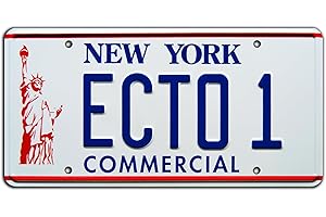 CELEBRITY MACHINES Ghostbusters 2 | ECTO 1 | Metal Stamped License Plate