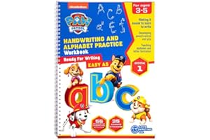 LOVE WRITING CO. Paw Patrol™ Learn To Write The Alphabet and Handwriting Practice Activity Book | Ages 3, 4, 5 | Build Pencil Control | Alphabet Practice | Phonics [Ring-bound] 56 Pages & 35 Stickers