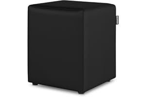 HAPPERS Puff Cubo Salón o Interior Negro