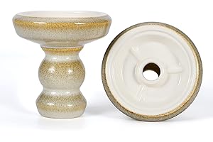 KITOSUN Ciotola per Narghilè Phunnel - Testa di Narghilè in Argilla con Glassa Ideale per Tutti i Gusti di Narghilè Come Tangeri, Starbuzz Compatibile con Dispositivi di Gestione del Calore da (giada mistica)