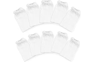 YUEYUAN Sac Filtrant pour Aquarium 10 Pcs Sac de Maille Filtration pour Filtrer Les Impuretés Sachet Filtre en Coton pour Aquarium Électrique Nettoyeur de Gravier (Blanc)