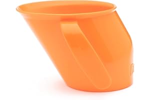 Doidy Cup - Training Sippy Cups for Toddlers & Babies - Unique Slanted Design Two Handles Baby Beaker - Great Weaning Cup for Milk, Water & Juice - Use from 3-6 Months to Toddler (Orange), DCOR