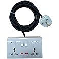 Extension Terminator Cord Heavy Duty Wire 13A Double Socket - 10m