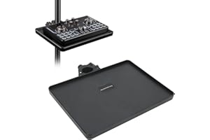 Yunseity Plateau de Support de Microphone, Pince de Support de Micro 6,5 X 8,7 Pouces sur Support de Plateau de Support, Accessoires de Support de Musique pour Micro, Carte Son, Téléphone Portable