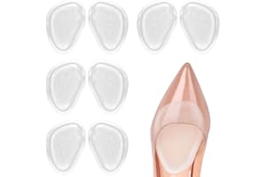ZEACCT 4 Paar Gel Einlegesohlen High Heels, Vorfuß Kissen Einlegesohlen für High Heels, Antislip für Gelpolster Vorderfuß, Einlegesohlen Vorfuß, Antislip Gel-Einlagen Für Damen Schmerzlinderung - Transparent