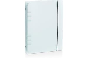 OVISEEN Plastique Classeurs à Anneaux pour Format A5 Standard 6 Trous En PP, Transparent Rond Classeur à Feuilles Mobiles Avec 6 Anneau Utilisé pour Papier, Journal Rechargeable