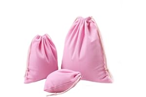 ABARÍA Amoyie 3 pz Organizer Borsa Tessuto con Coulisse per Ragazza Giocattoli e Piccoli Oggetti, Borsa regalo, Piccola Sacche