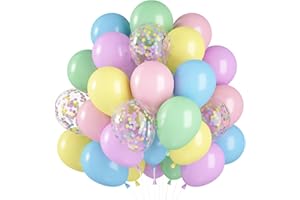 AUGESAK Luftballons Pastell, 60 Stück Luftballons Pastellfarben, Ballons Pastell Bunte Luftballon Girlande, Regenbogen Helium Ballons Pastellfarben für Geburtstag Verlobung Babyparty Hochzeit Party Deko
