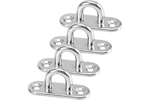 OUNONA 4pcs Crochets Mural à Visser Patères à visseren acier inoxydable en forme de U