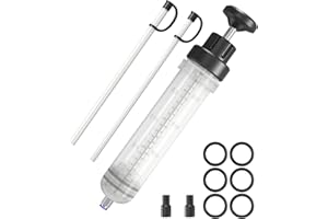 Birshe Extracteur de Liquide,200cc Seringue-Pompe de Transfert Pompe de Transfert Carburant Huile Aspiration Pompe D'Aspiration D'Huile Seringue à Huile pour Engrenages et Extracteur Liquide de Frein