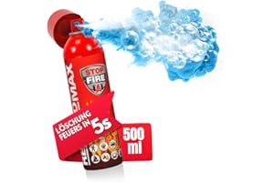 NOTOLK SAFETY WORK notlok Safety Work - 500g Feuerlöschspray | Klein Feuerlöscher Haushalt ideal für Küche Aber auch für Auto | Feuerlöscher Schaum löscht wirksam Feuer A B E F | Fettbrandlöscher geeignet für Camping