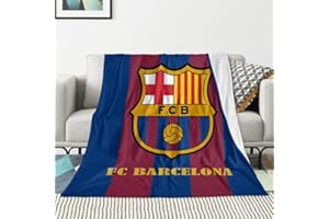 FNGEEN FC Barcelona miękki i puszysty koc flanelowy 127 x 152 cm